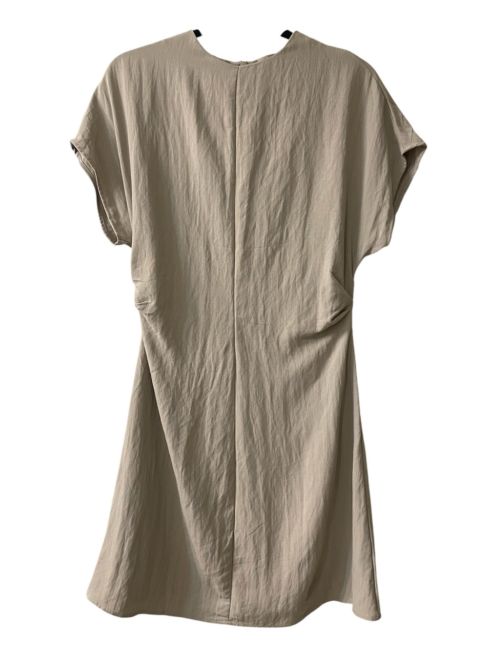 H&M Tan Short Sleeve Cinched Waist Mini Dress NWT Small